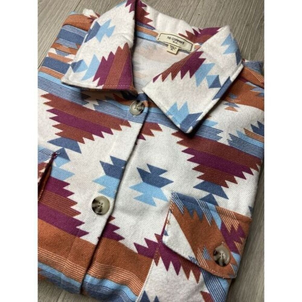 Aztec Jacket Womens XL Aztec Western Shacket Southwest Cowgirl Rodeo Ranch